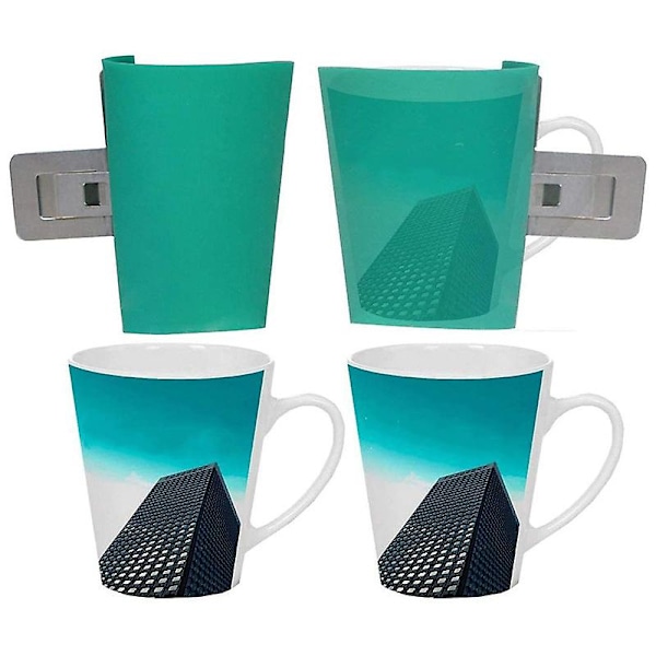 3-pakning 3D sublimering silikon kjegleformet krusinnpakningsform krusklemme 12oz koppklemme for trykk