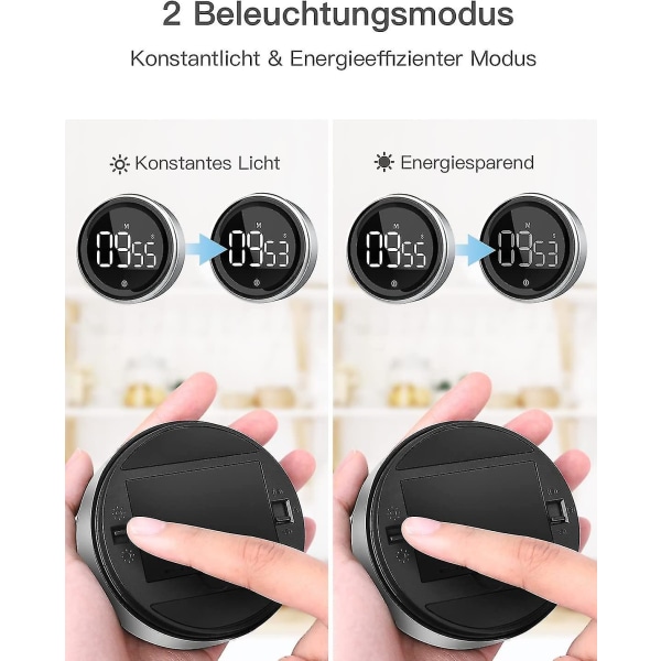 Digital Magnetisk Timer, Digital Egg Timer, Korttidsalarmklokke Med Metall