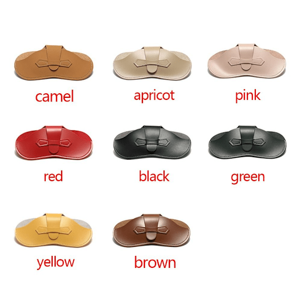 PU Læder Etui Solbrille Opbevaringspose Cover camel