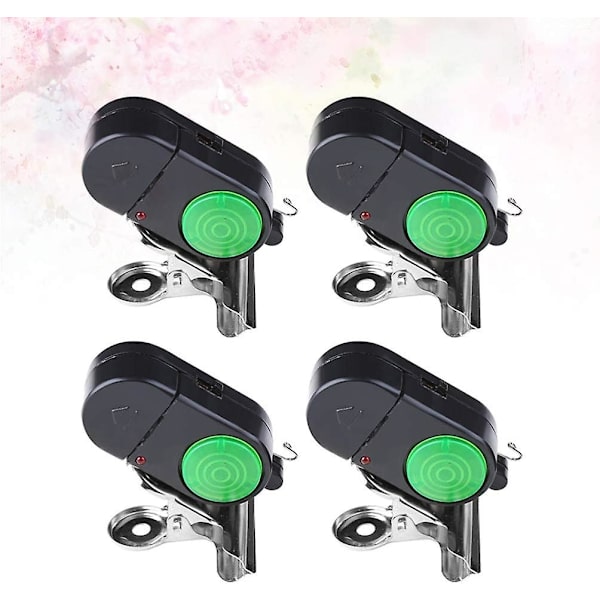 4 st Fiske Alarm Bite Indikator Ljud Led Fiske Alarm Vattentät Batteridriven Clip-on