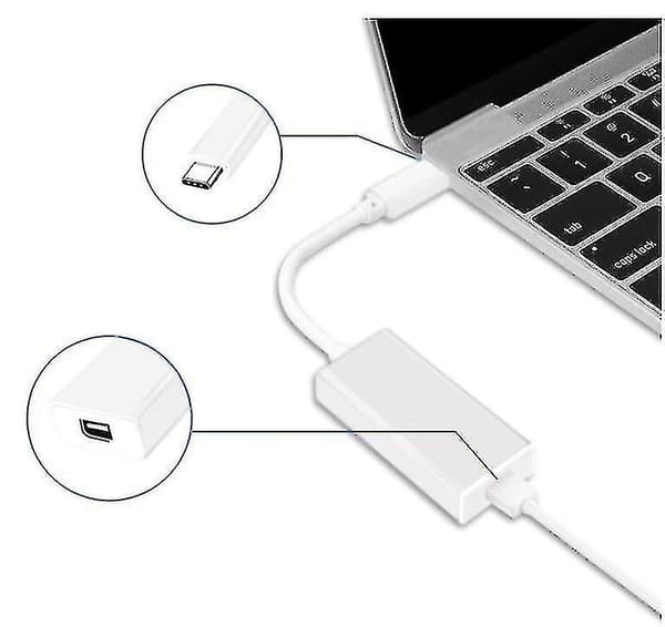 1x Thunderbolt 3 till Thunderbolt 2 Adapter Typ C Kabel USB för Macbook Air Pro