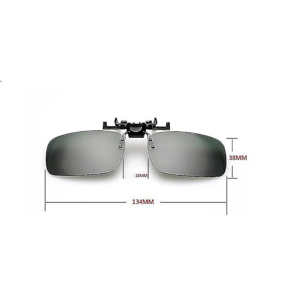 Körning Natt Vision Clip-on Flip-up Lins Solglasögon Coola Glasögon Clip On Lins Anti-uv Unisex 2 st -aya