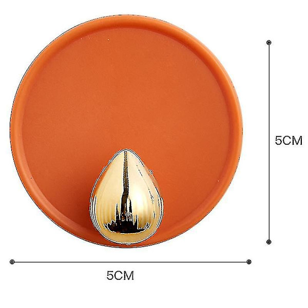 Stark slemfria sömlösa krokar, små klibbiga krokar (4 stycken, orange) i väggen sovrum kök arbetsstycke