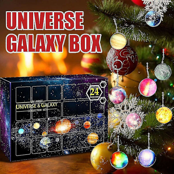 Univers Galaxy Adventskalender 2022 Julekalender, Kosmiske Planet Edelstene Overraskelse Gaveæske, 24 Dages Jule Nedtællingskalender Legetøj