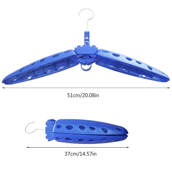 Märkäpuvun ripustin taitettava surffauspuvun ripustin sukellusvaruste taittuva tuulettuva ripustin, sininen
