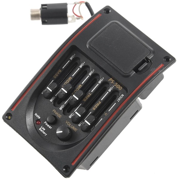 5-bands tonkontroll Eq Equalizer Tuner Ps-500 5-bands akustisk gitarr Eq Preamp Equalizer Pickup Ac