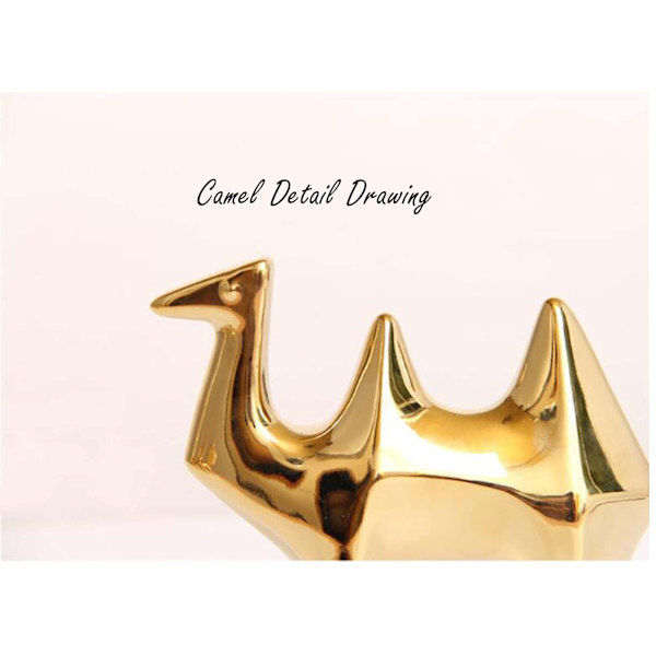 Små dyrestatuer Hjemmeindretning Moderne stil Guld Dekorative ornamenter til stue, soveværelse, kontorbord, skabe