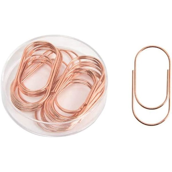 Large Paper Clips 20 Pcs,50mm/1.97' Rose Gold Jumbo Paper Clip Office Supply Stationery