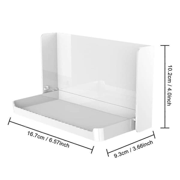 Small Floating Shelf for Wall, Foldable Bathroom Shelf Wall Mount, Bedside Shelf for Phone, Remote Control, Self-Adhesive Shelf, A