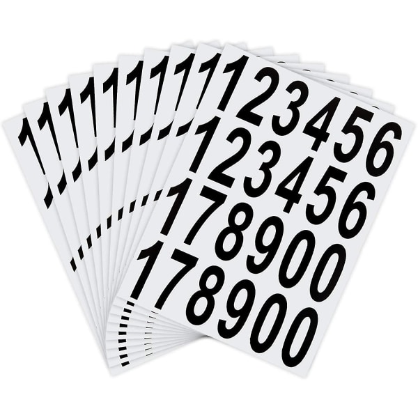 10 ark Mailbox-nummerklistermärken Vattentäta självhäftande klistermärken (slumpmässig storlek)