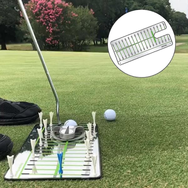 Golf Putting Alignment Spejl Øvelse Træningshjælp Undervisningsudstyr Spejle Stillingskorrigerer Til O