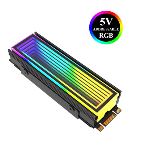 5v Argb Sync Dator 2280 Ssd M2 Kylare Pc Rgb M.2 Nvme Kylning Kylfläns Solid State Drive Cooli