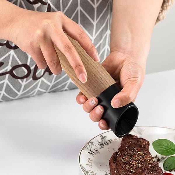 2-pack kvarn peppar trä salt pepparkvarn kryddkvarn handhållen kryddkvarn flaska matlagning hem kök
