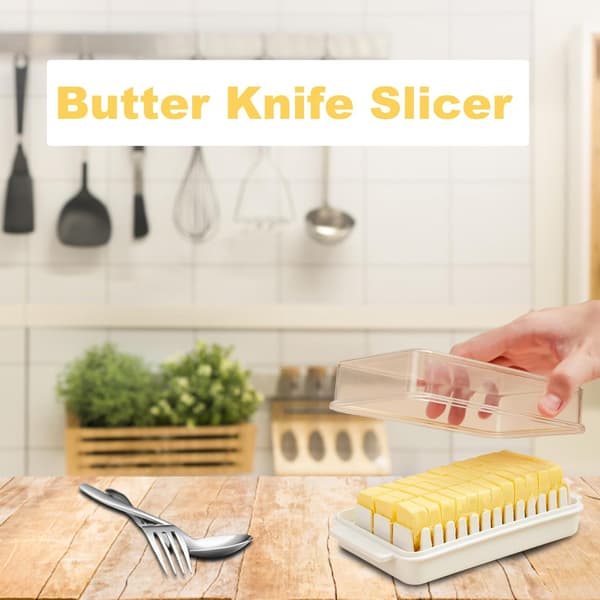 For Slicing Butter You Need A Portable Bread Storage Container, 16.5x9.5x5 cm (White)