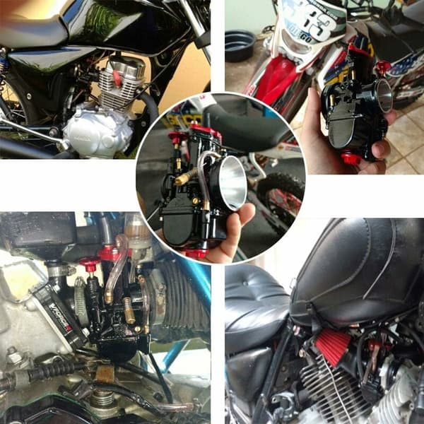 21mm PWK Karburator til 50CC-100CC Dirt Bikes - Universal Racing Performance, Sort, Kompatibel med Pit Bikes, ATV, Scooter