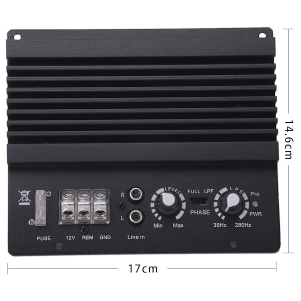 1000w Auton äänentoisto Vahvistin Teho Amp Board Tehokas Basso Subwoofer Board 12v