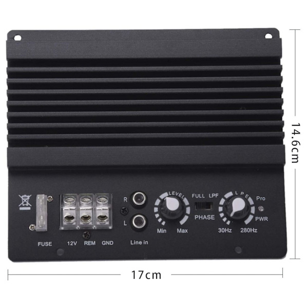 1000w Biljud Hög Effekt Förstärkare Amp Board Kraftfull Bas Subwoofer Board 12v