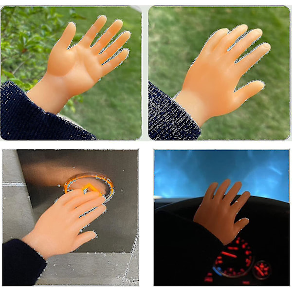 14-pack med små fingerhänder, platta handdockor i miniatyr, roliga och realistiska små fingerhänder för dockteater, skämtframträdanden_fs