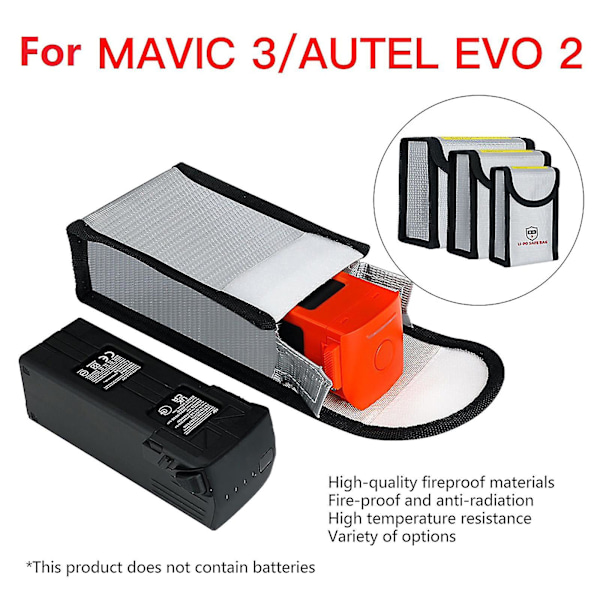 Batterisäker väska för DJI Mavic 3/Autel Evo 2 Explosion Fire Proof Lipo Z