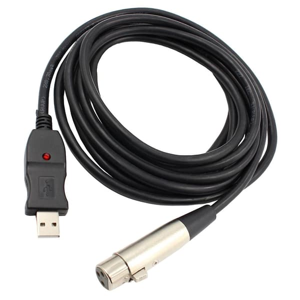 3m USB 2.0 Mikrofonkabel Audiokonverterkabel for Sanginnspilling