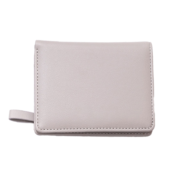 Damplånböcker Liten Bifold Läderficka Plånbok Dam Mini grå