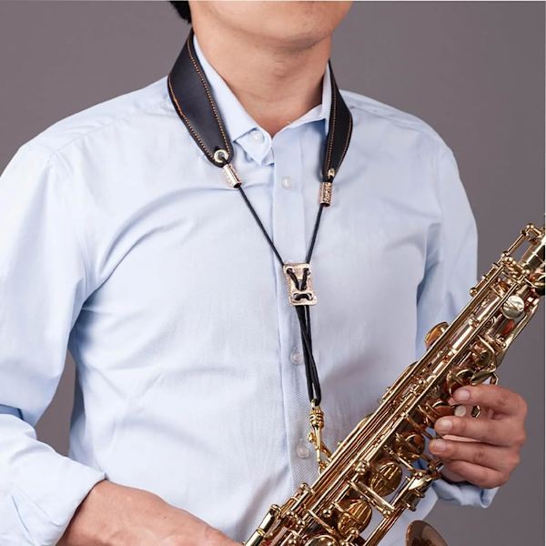 Saksofon, svart saksofonkjede, tenorsaksofon, for alt baryton tenor sopransaksofon, saksofon alt, tilbehør til musikkinstrumenter deler