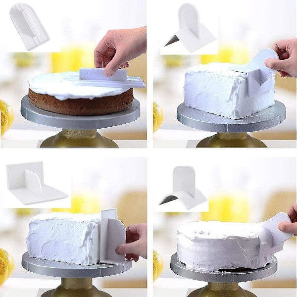 Fondantkakeutjevningsverktøy og -kutter 6 stk. Embosser Decorator Finisher Tool