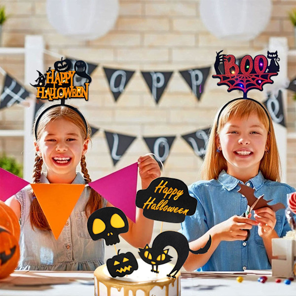 3 kpl Halloween Cupcake-koristeita, Halloween-kakkukoristeita Halloweeniin, syntymäpäiväkoristeisiin, juhlatarvikkeisiin