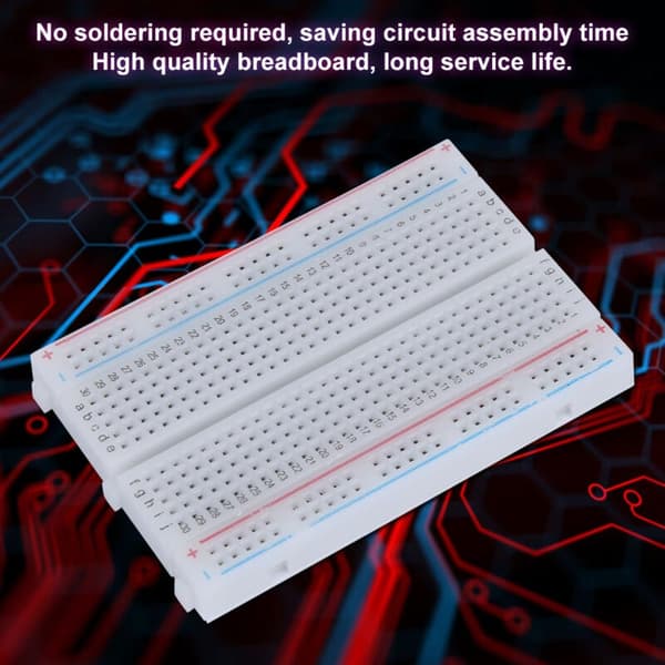 Gjenbrukbart PCB koblingsbrett, 400 festepunkter, 85 × 55 mm / 3,3 × 2,2 tommer, testbrett