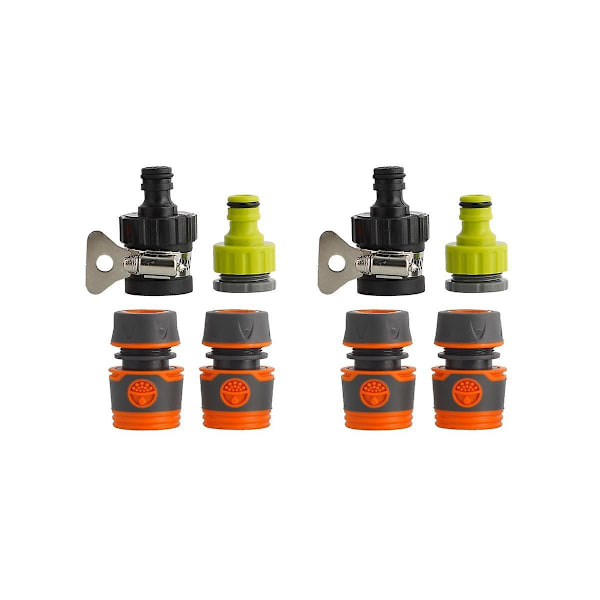 2 Set Hållbara Universal Vattenkran Adapter Plast Slangkoppling Slang Bevattning Trädgård Passar För 1