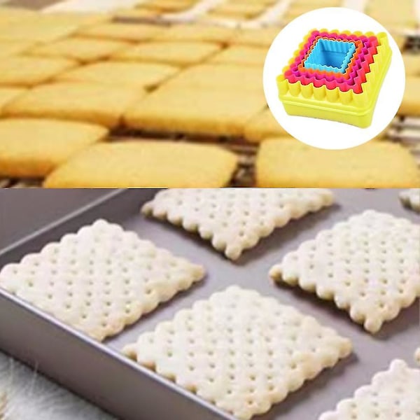 Tosidede runde kakeformkuttere, kjeksformkuttere og fondant