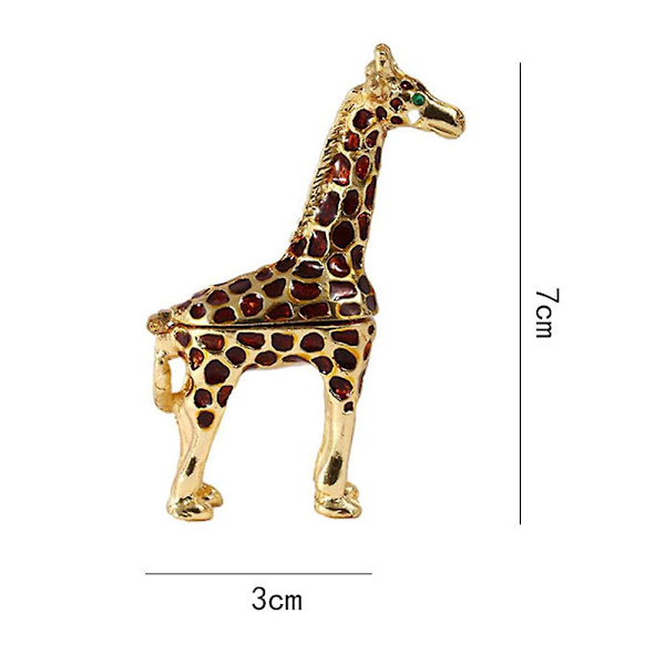 Hem Dcor Handmålad Ringhållare Giraff Snuffbox Djur Smyckeskrin
