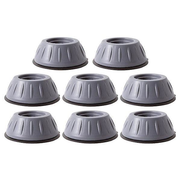 8 kpl Anti-Vibration-pyykinpesukoneen jalkapehmustettä, käytännöllisiä kotitalouspehmusteita (harmaa)