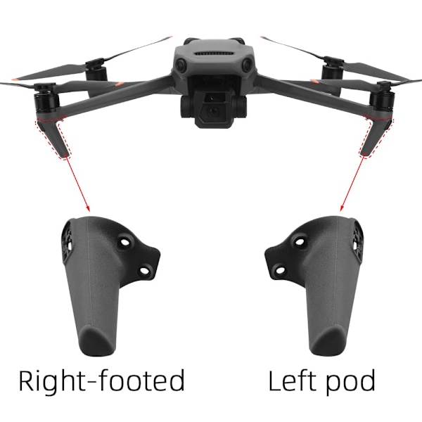 Reservedel Landing Gear til Classic Front Left Right Legs Landing Gear Foot Stand Reparationssæt (Sort)