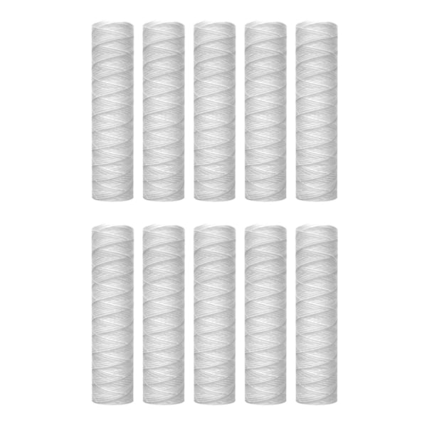 10 st 10 mikrometer 10 tum X 2,5 tum stränglindat sedimentvattenfilterpatron sedimentfilter