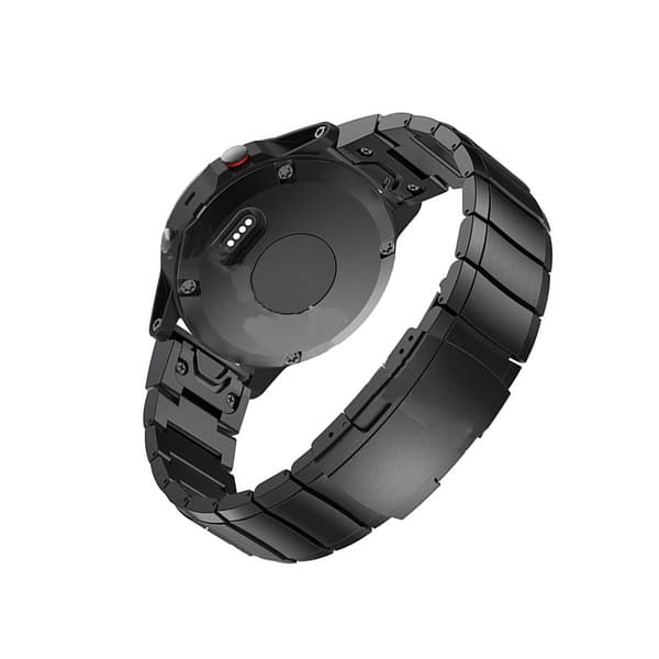 Pikakiinnitteinen kellon ranneke Garmin-älykelloille, musta Black 22 mm
