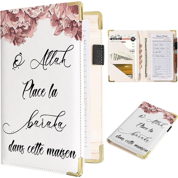 Höstlöv Servitör Serverbok - Motiverande Citat Pu Läder Organizer