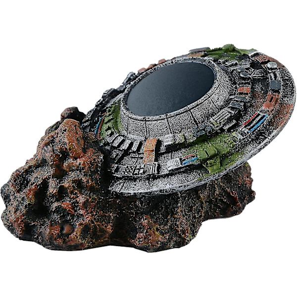 Akvarium Ufo Vrak Fiske Tank Ornamenter Fiske Tank Mikro Landskap Dekorasjon
