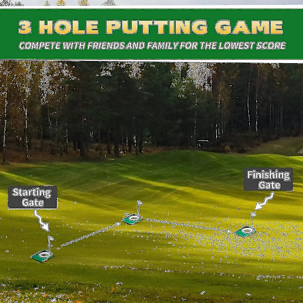 3 kpl golf puttauskuppia golfreiän harjoitteluvälineitä golf-tarvikkeita golfharjoitteluputtereita muovilipulla vihreä + valkoinen