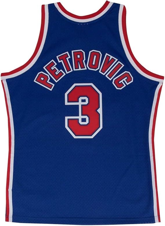 Mitchell & Ness New Jersey Nets Drazen Petrovic Swingman Jersey Royalblå Royal XL