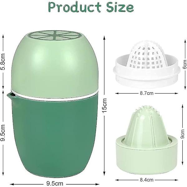 Manuell citruspress citronpress, dubbelsidig manuell press, citron/lime/apelsin/grapefruktpress