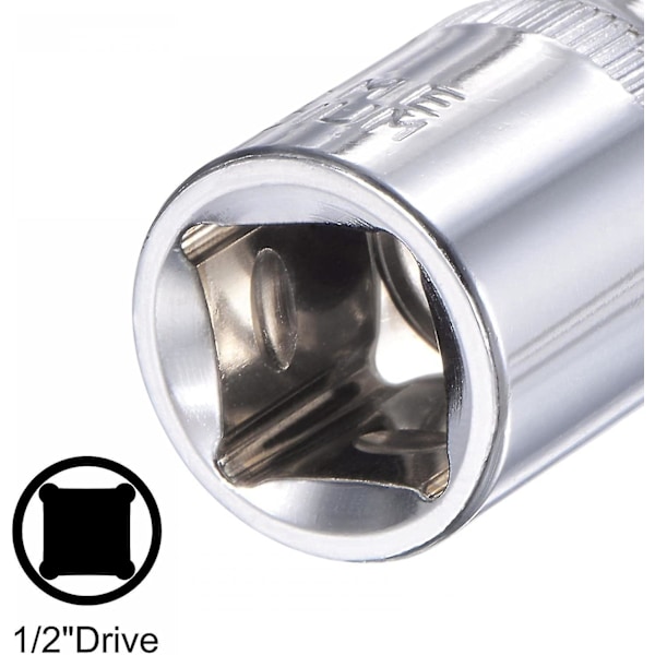 1/2\" fyrkantig drivning X T55 Torx bitshylsa, S2 stålbits, Cr-v hylsor 140 mm längd (endast för handanvändning)