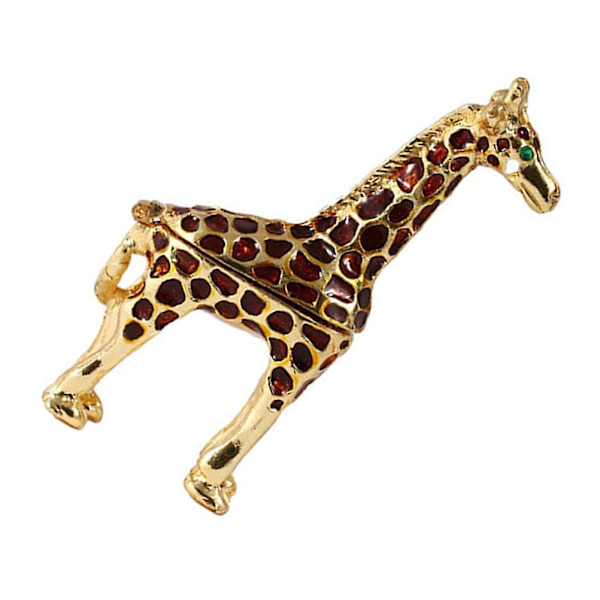 Hem Dcor Handmålad Ringhållare Giraff Snuffbox Djur Smyckeskrin
