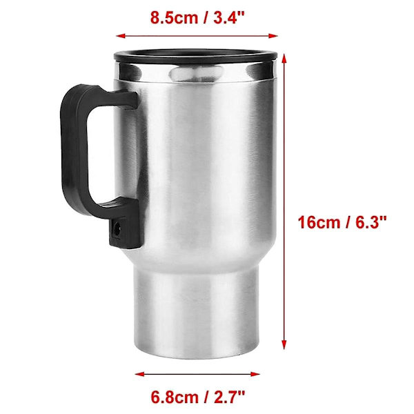 450 ml:n 12 V:n auton lämmityskuppi USB-lämmityspullo Juomapullo Vedenkeitin Mukin sytytin Lämmitetty matkailuvesi El