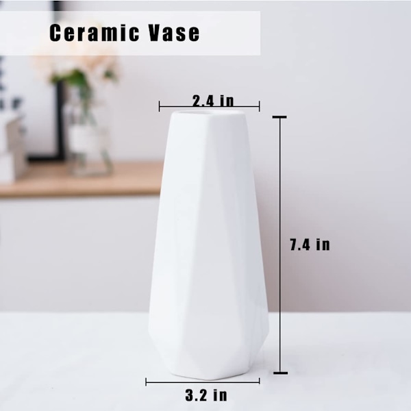 Keramisk vas, blomvas minimalism stil för modern bordshylla heminredning, passar för inflyttningsfest, bröllop, födelsedag