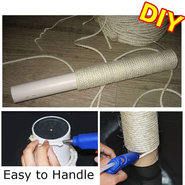 30m Sisaltau 8mm - DIY Erstatning for Klorebrett til Katt