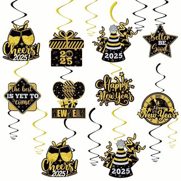Onnellinen Uusivuosi -juhlan koristelu - 2025 Folioballoon Banner Uudenvuoden Eve -juhlatarvikkeet Koristeet Valokuvaustaustat