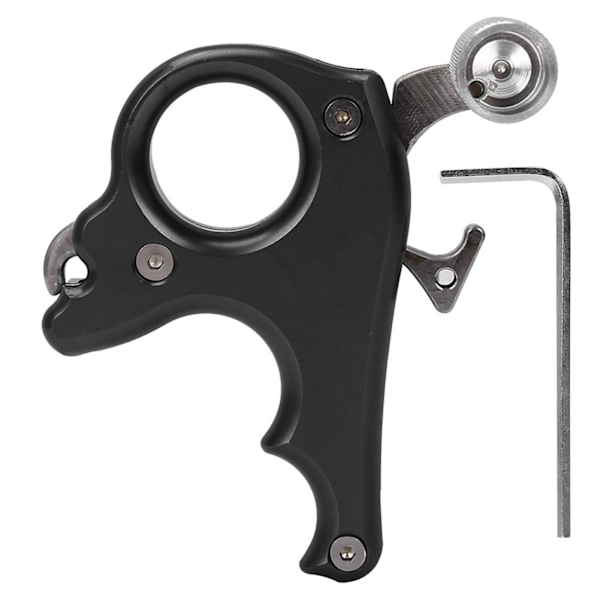 Bue Skyting Release Aid 3-Fingergrep Tommel Trigger for Compound Bue Tilbehør (Svart)