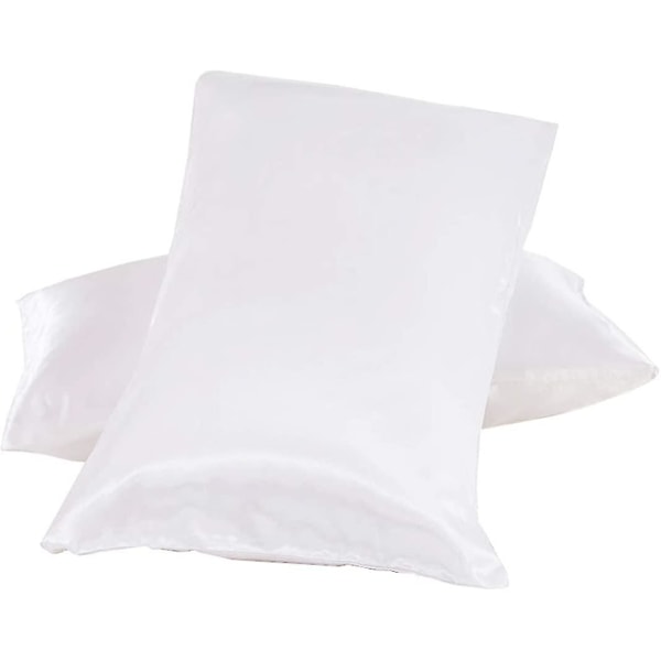 2pcs Standard Size Luxury Satin Pillowcases Pillowcovers For Hair Cool And Skin Gift