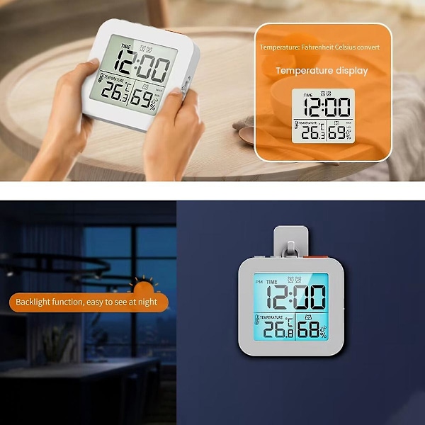 Kök Timer För Matlagning Med Uppräkning Nedräkning, Digital Timer Batteridriven Med Display, För